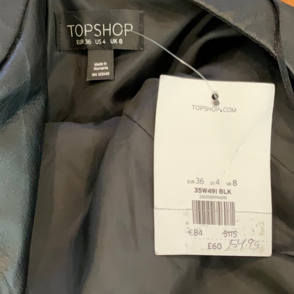 NWT- Topshop Leatherette Crochet Midi Dress. Size 4 - Picture 3 of 5